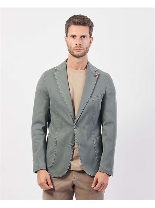 Veste Mulish coupe slim à simple boutonnage en coton MULISH | R7002-PERSEFONE OLDGRIGIO